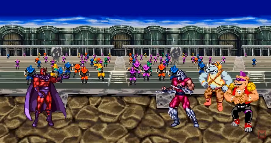Shredder vs Magneto videogame