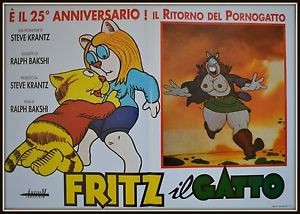 Fritz il gatto (Fritz the cat) bakshi poster