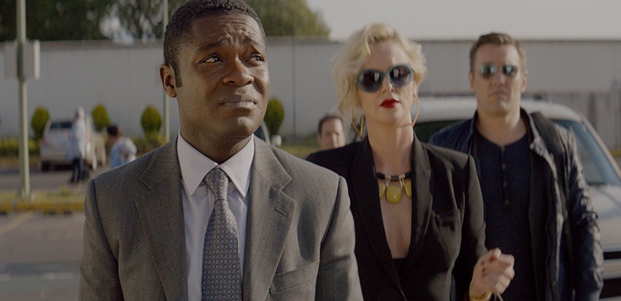Charlize Theron, Joel Edgerton, and David Oyelowo in Gringo (2018)