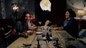 non aprite quella porta film 1974 John Dugan, Gunnar Hansen, Edwin Neal, and Jim Siedow in The Texas Chain Saw Massacre