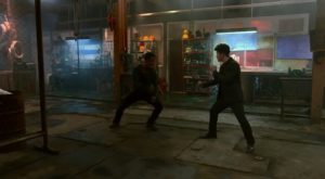 Joe Taslim and Iko Uwais in The Night Comes for Us (2018)