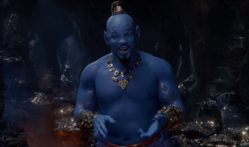 Nella clip del live action, il Genio si presenta allo stupefatto Aladdin aladdin film live action will smith genio
