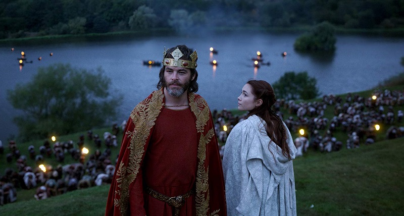 Chris Pine and Florence Pugh in Outlaw King re fuorilegge (2018) netflix