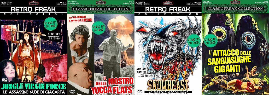 Jungle Virgin Force + Il Mostro Delle Yucca Flats + Snowbeast + L'Attacco Delle Sanguisughe Giganti dvd