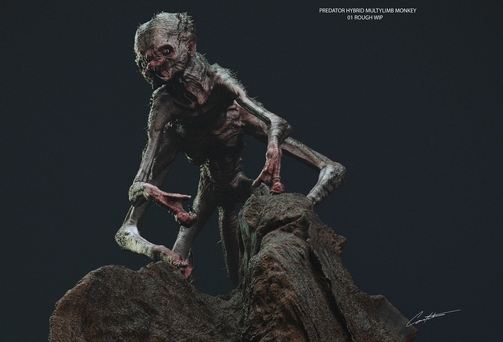 Shane Black The Predator concept scimmie