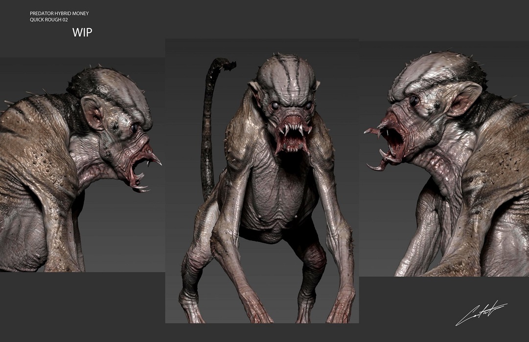 Shane Black The Predator concept scimmie