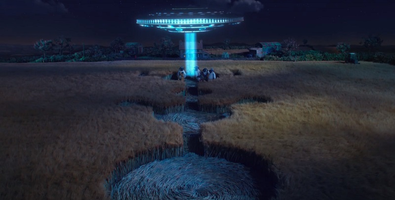 Nel trailer di Shaun, Vita da Pecora – Farmageddon ci sono cerchi nel grano e UFO Shaun Vita Da Pecora - Farmageddon il film