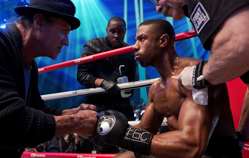 Sylvester Stallone, Wood Harris e Michael B. Jordan in Creed II (2018)