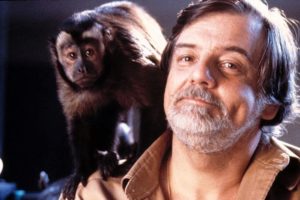 George A. Romero and Boo in Monkey Shines (1988)