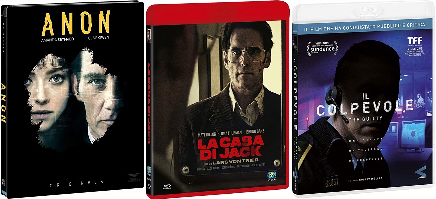 Blu-ray La casa di Jack + Anon + Il Colpevole – The Guilty Blu-ray La casa di Jack + Anon + Il Colpevole - The Guilty