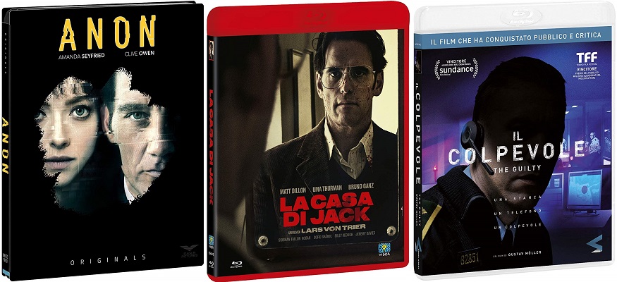 Blu-ray La casa di Jack + Anon + Il Colpevole - The Guilty