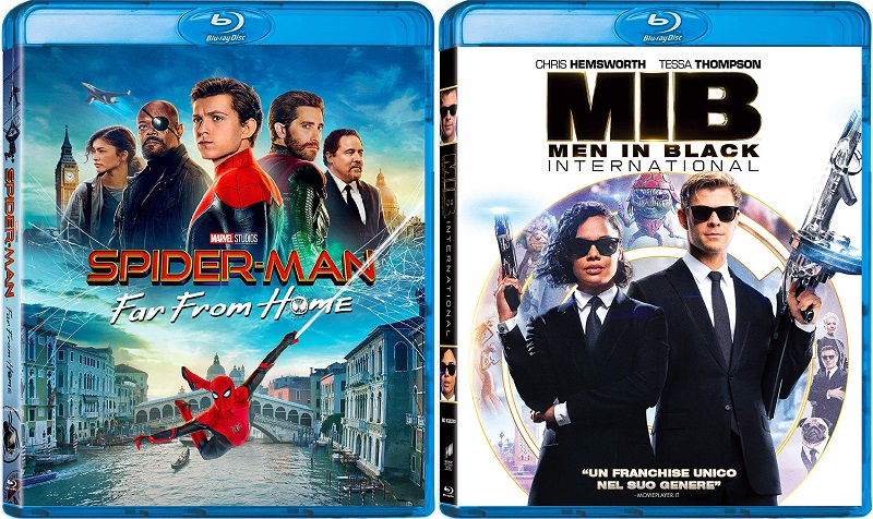 spider-man far from home + men in black international bluray