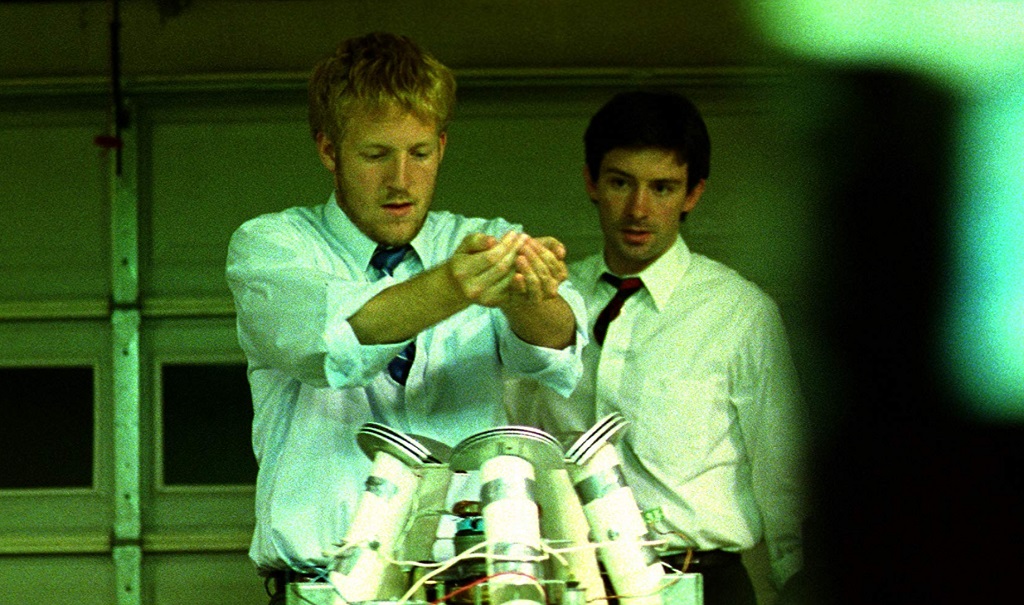 David Sullivan e Shane Carruth in Primer (2004)