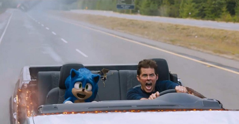 James Marsden sonic il film 2020 macchina