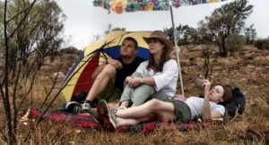 Cassandra Magrath, Nathan Phillips, and Kestie Morassi in Wolf Creek (2005)