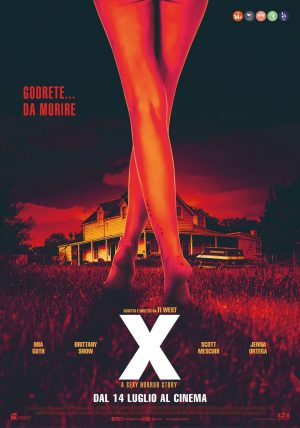 X – A Sexy Horror Story Ti West film poster 2022 ITA