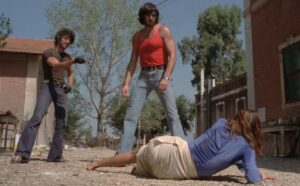 Don Backy, George Eastman e Lea Lander in Cani arrabbiati (1974)