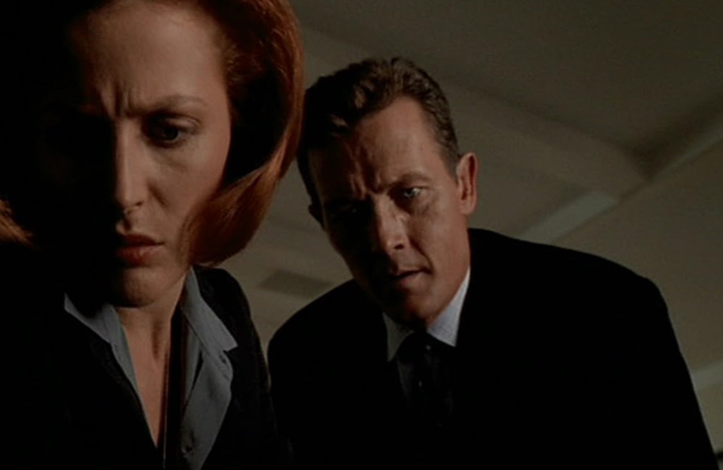 Gillian Anderson e Robert Patrick in X-Files