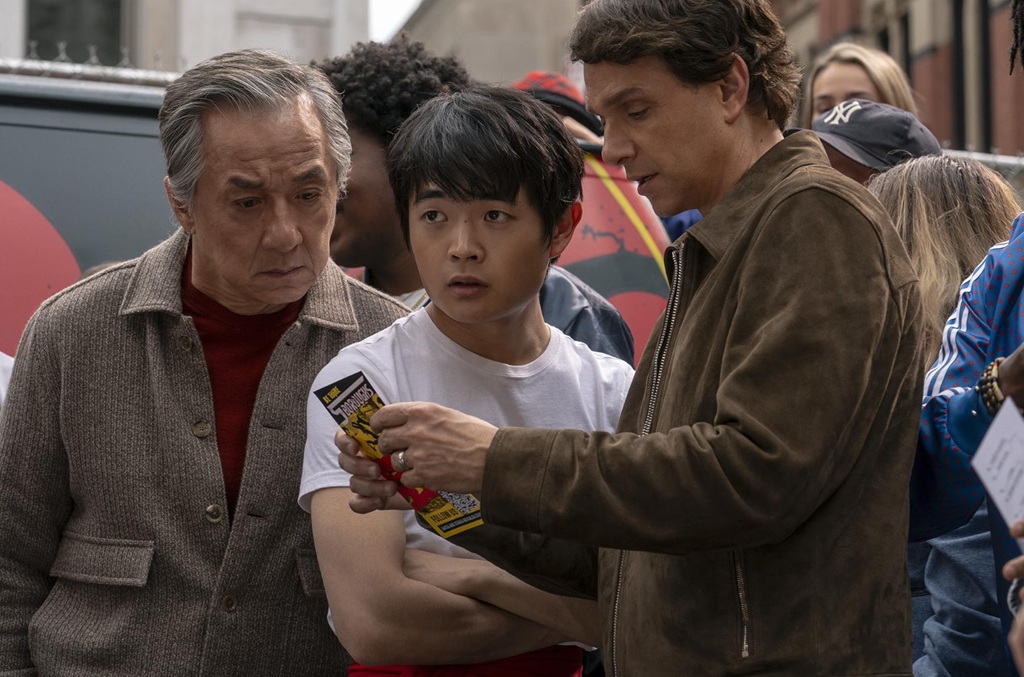 Jackie Chan, Ralph Macchio e Ben Wang in Karate Kid Legends (2025) Jackie Chan, Ralph Macchio e Ben Wang in Karate Kid Legends (2025)