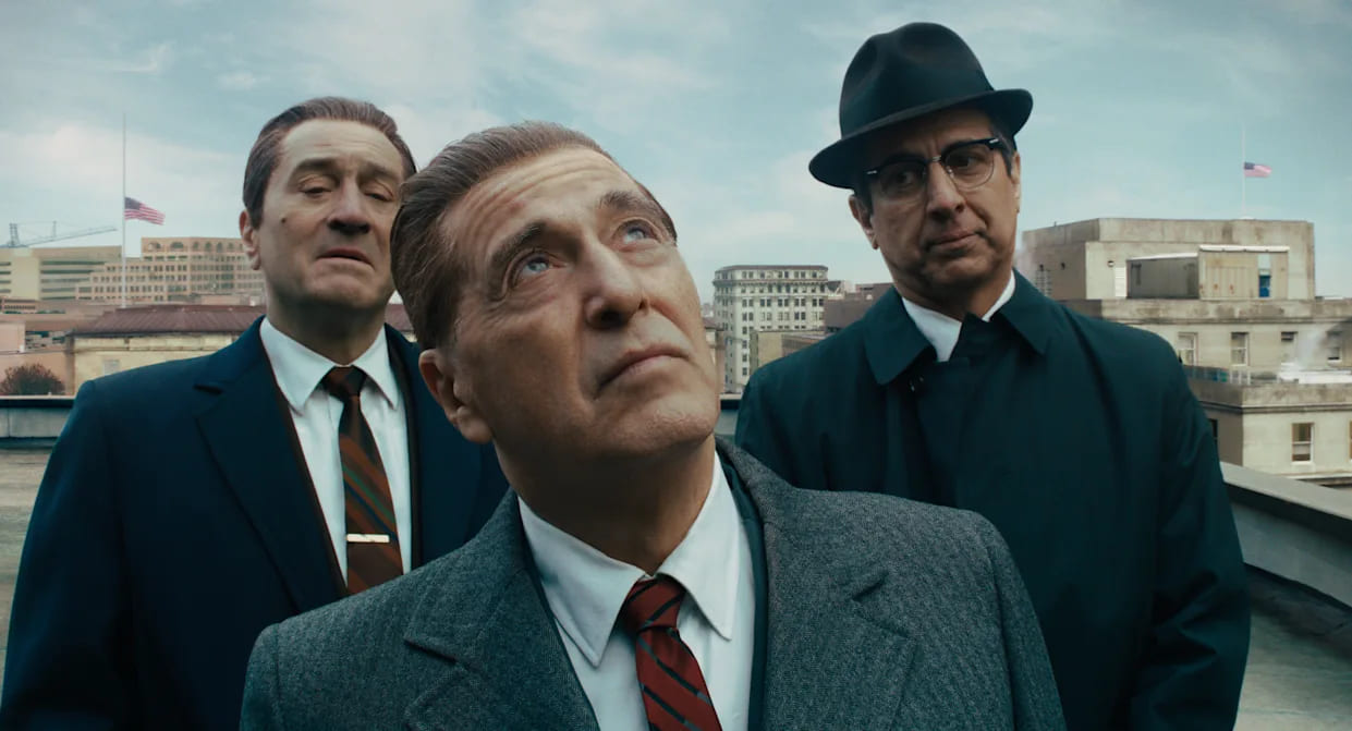 Al Pacino, Robert De Niro e Joe Pesci in The Irishman
