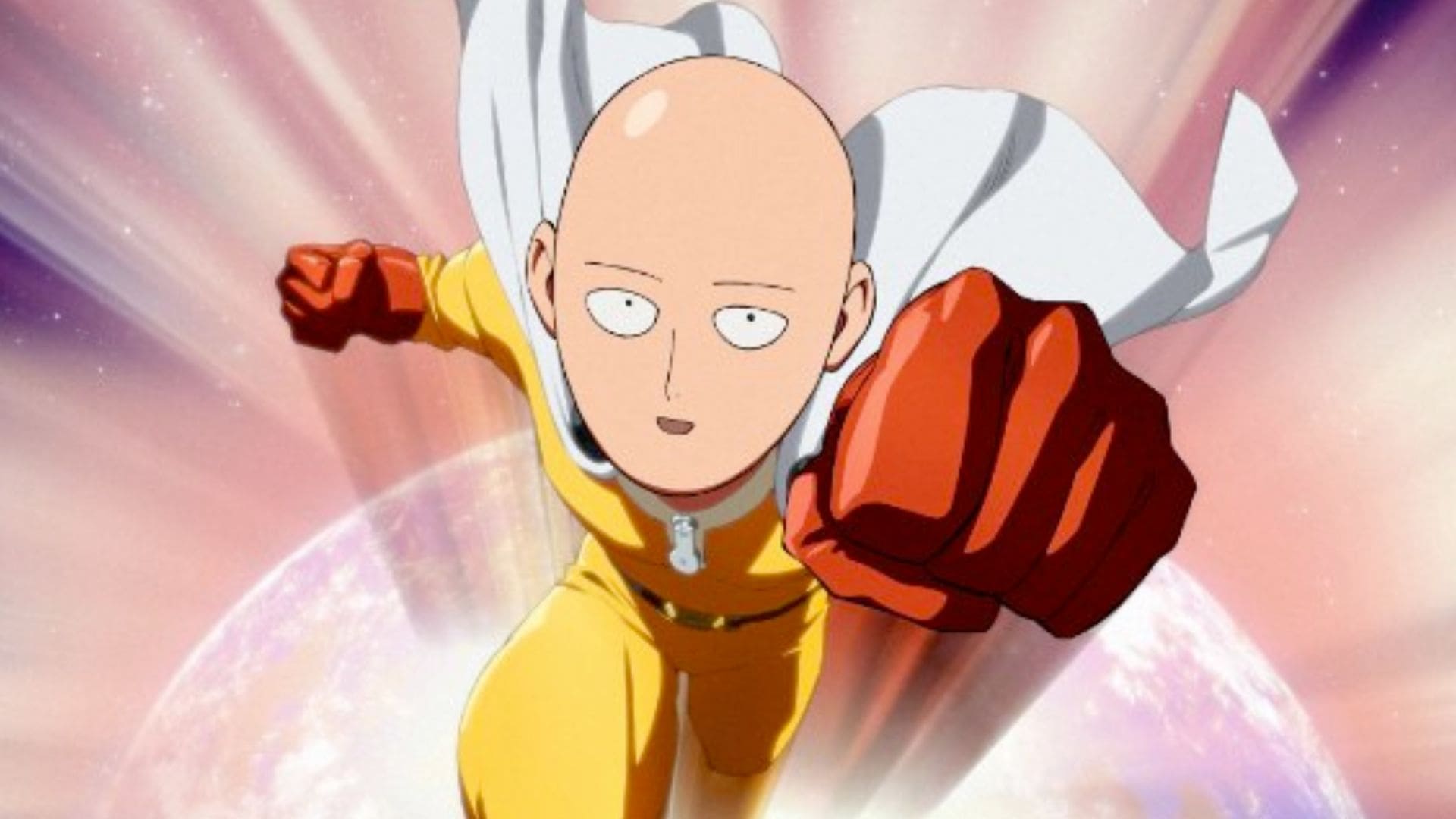 Una scena di One Punch Man