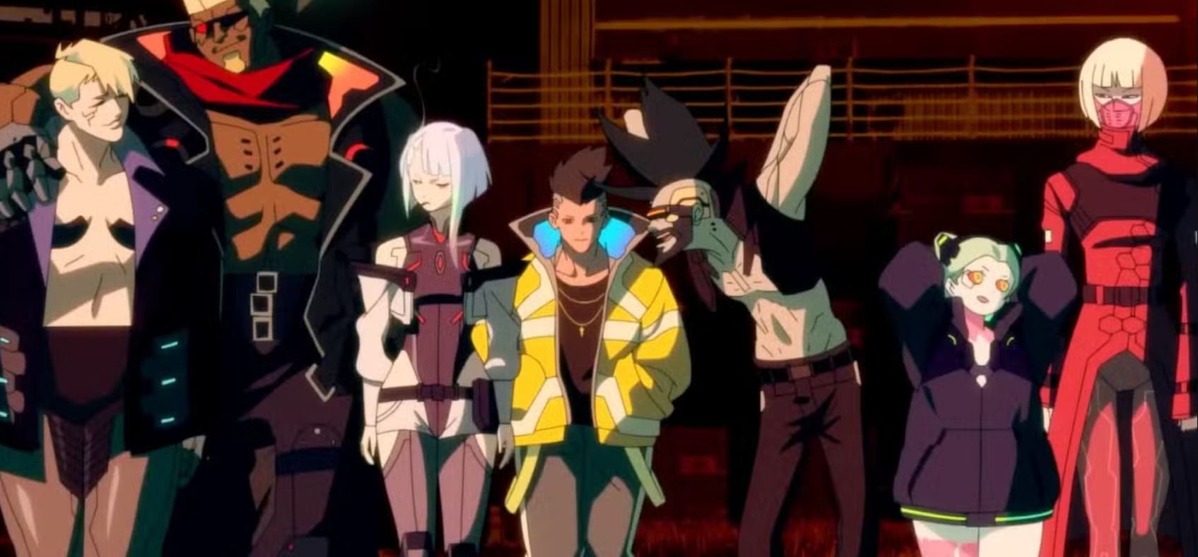Una scena dell'anime Cyberpunk Edgerunners