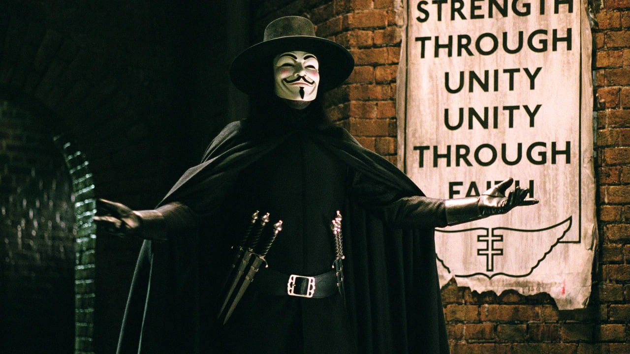 Una scena di V For Vendetta