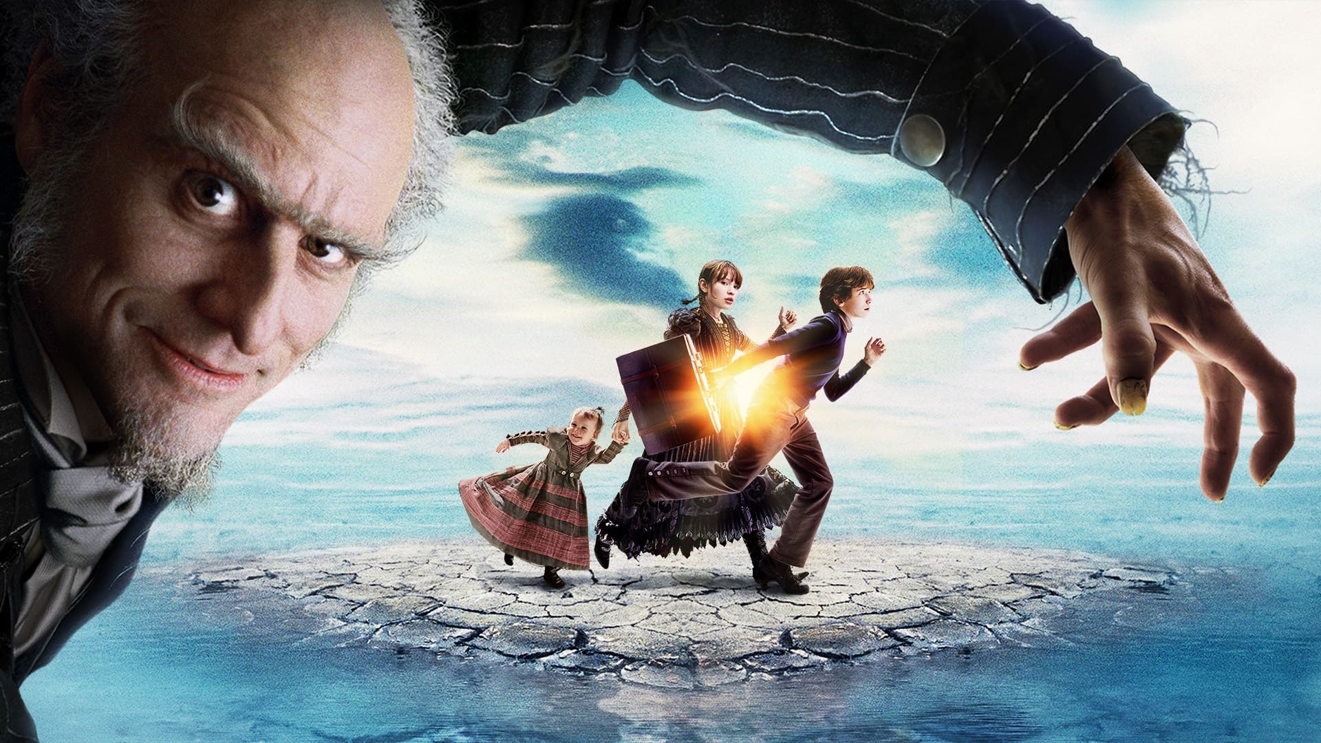 Jim Carrey nel poster di Lemony Snickett Una serie di sfortunati eventi