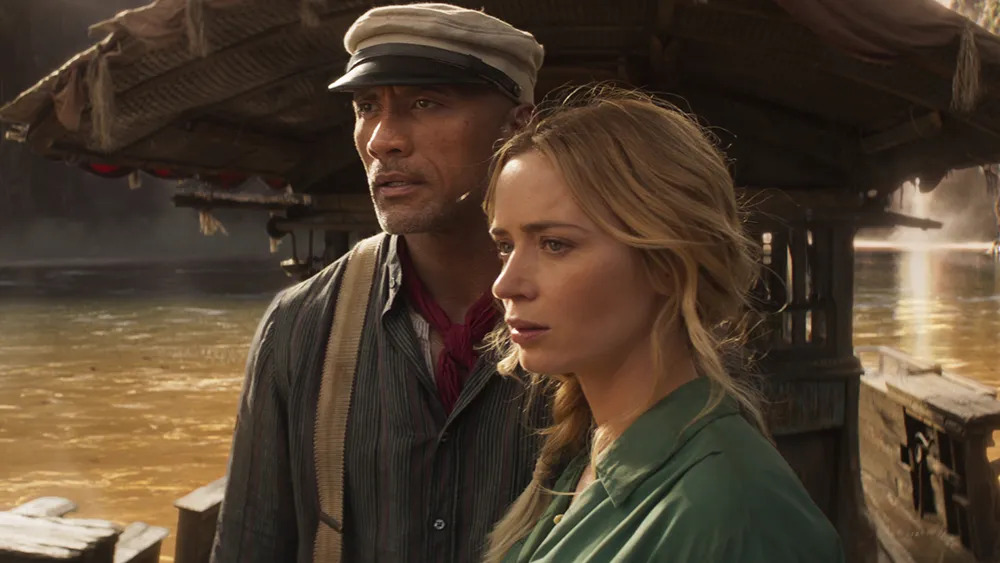 Dwayne Johnson e Emily Blunt in Jungle Cruise