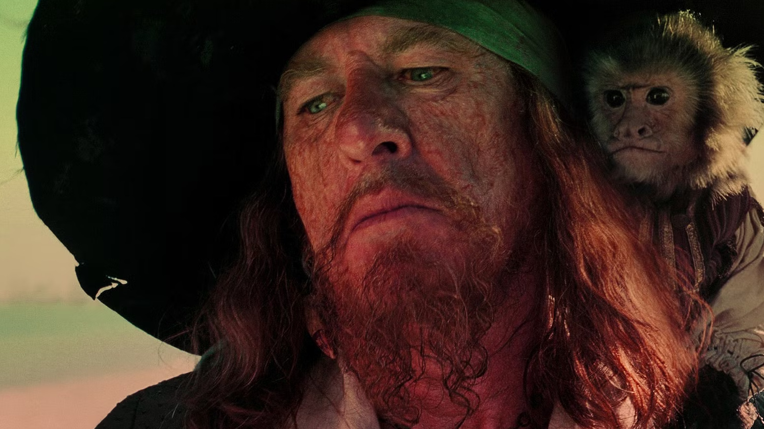 Geoffrey Rush nel ruolo di Barbossa in Pirati dei Caraibi Geoffrey Rush nel ruolo di Barbossa in Pirati dei Caraibi