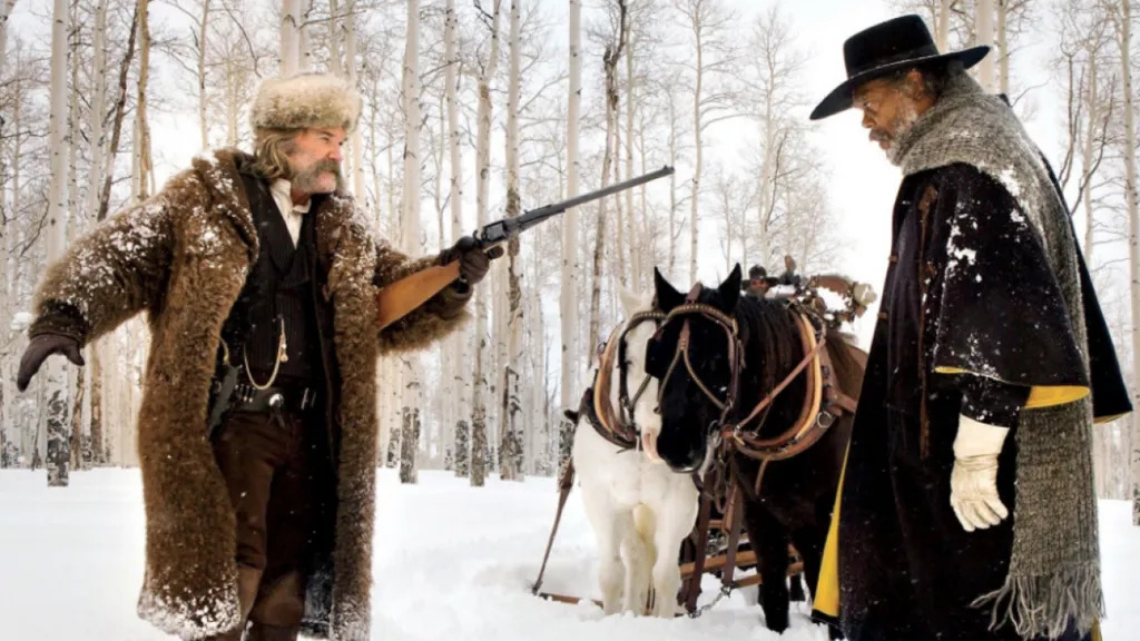 Kurt Russell e Samuel L Jackson in The Hateful 8