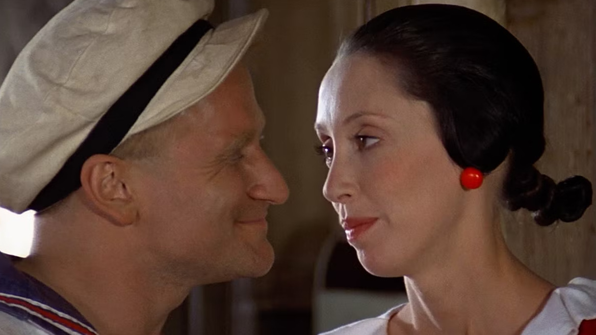 Robin Williams e Shelley Duvall in Popeye