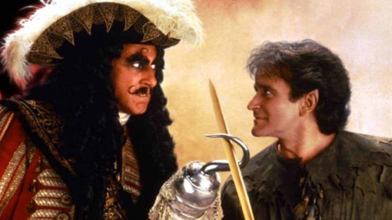 Dustin Hoffman e Robin Williams in Hook Capitan Uncino Dustin Hoffman e Robin Williams in Hook Capitan Uncino