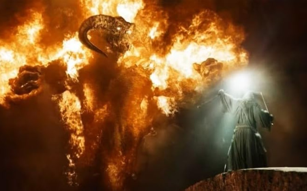 Ian McKellen in Il Signore degli Anelli - La compagnia dell'Anello (2001) balrog moria