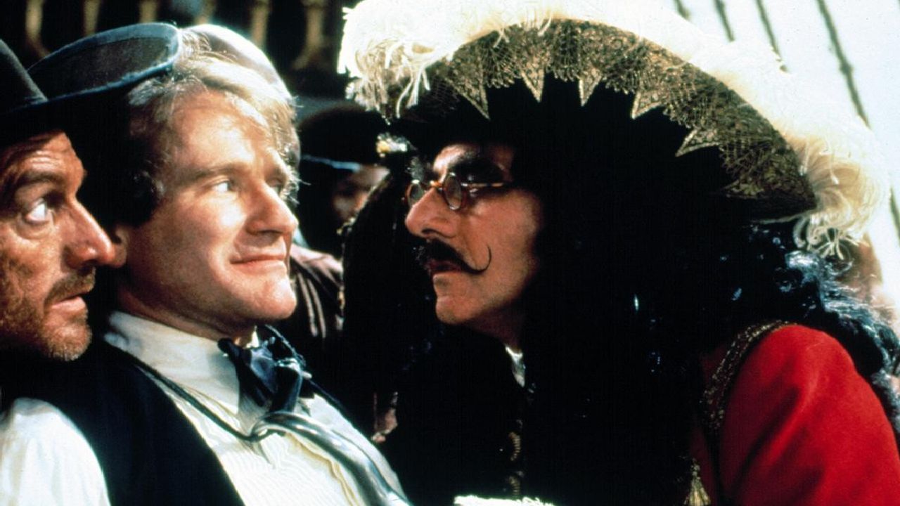 Robin Williams e Dustin Hoffman in Hook Capitan Uncino
