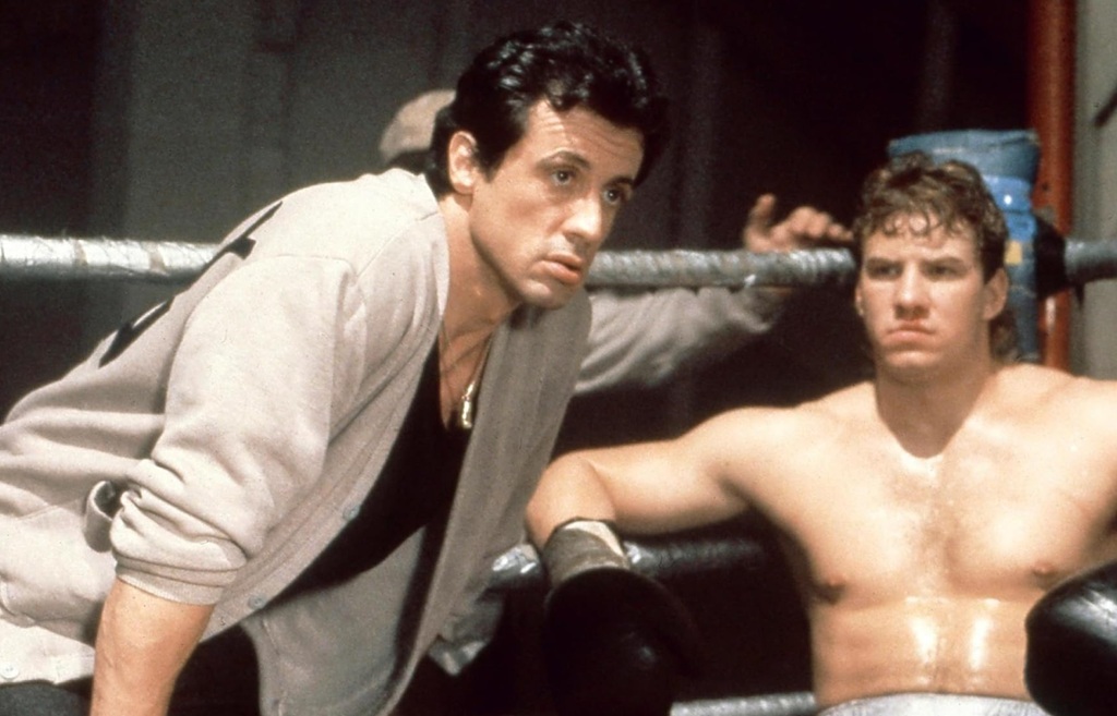 Sylvester Stallone e Tommy Morrison in Rocky V (1990)